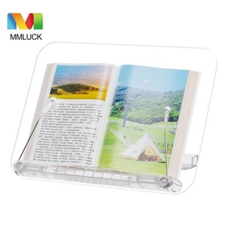 Giá đỡ sách MMLUCK để đọc sách, Giá đỡ sách rảnh tay có thể điều chỉnh, Kẹp trang có thể gập lại bằng Acrylic có thể gập lại Máy tính xách tay