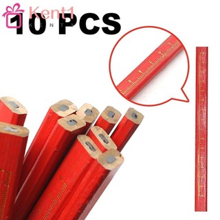 Kent1 10 cái / bộ bút chì thợ mộc, với cân xanh đỏ chì gỗ bút chì, phim hoạt hình màu đen chì diy bút chì bút chì quà tặng