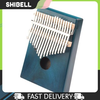 17 Key Wood Mbira Thumb Finger Piano Nhạc cụ (Xanh đậm)