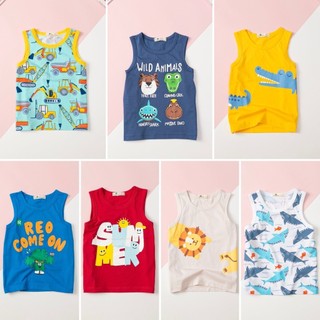 Áo cotton nội dung 3 litibaby sát nách in hình cho bé trai 11kg - 25kg