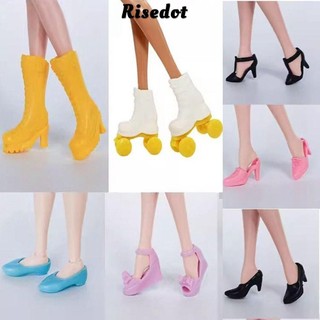 1 / 6 giày búp bê, giày cao gót nhựa 30cm, phụ kiện búp bê chính hãng chất lượng cao siêu mẫu giày bốt phụ kiện búp bê