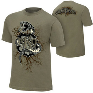 Dạo phố wwe in hình độc đáo cotton nguyên chất ngắn tay áo thun nam phong cách thường ngày cm punk cody la rko 608