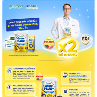 Thùng Sữa Bột Pha Sẵn Nutifood GrowPLUS+ Vàng (Sữa Non Tăng Đề Kháng) 110ml -  (48 Hộp x 110ml)