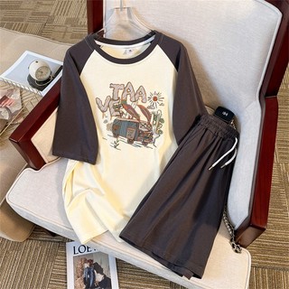 Bộ đồ thể thao ngắn tay cotton dành cho nữ