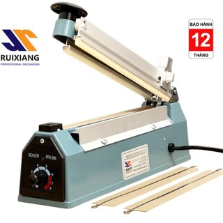Máy hàn miệng túi có dao cắt Ruixiang PFS-200, Khung vỏ nhôm đúc, biến áp cơ bền bỉ, hàn ngấu
