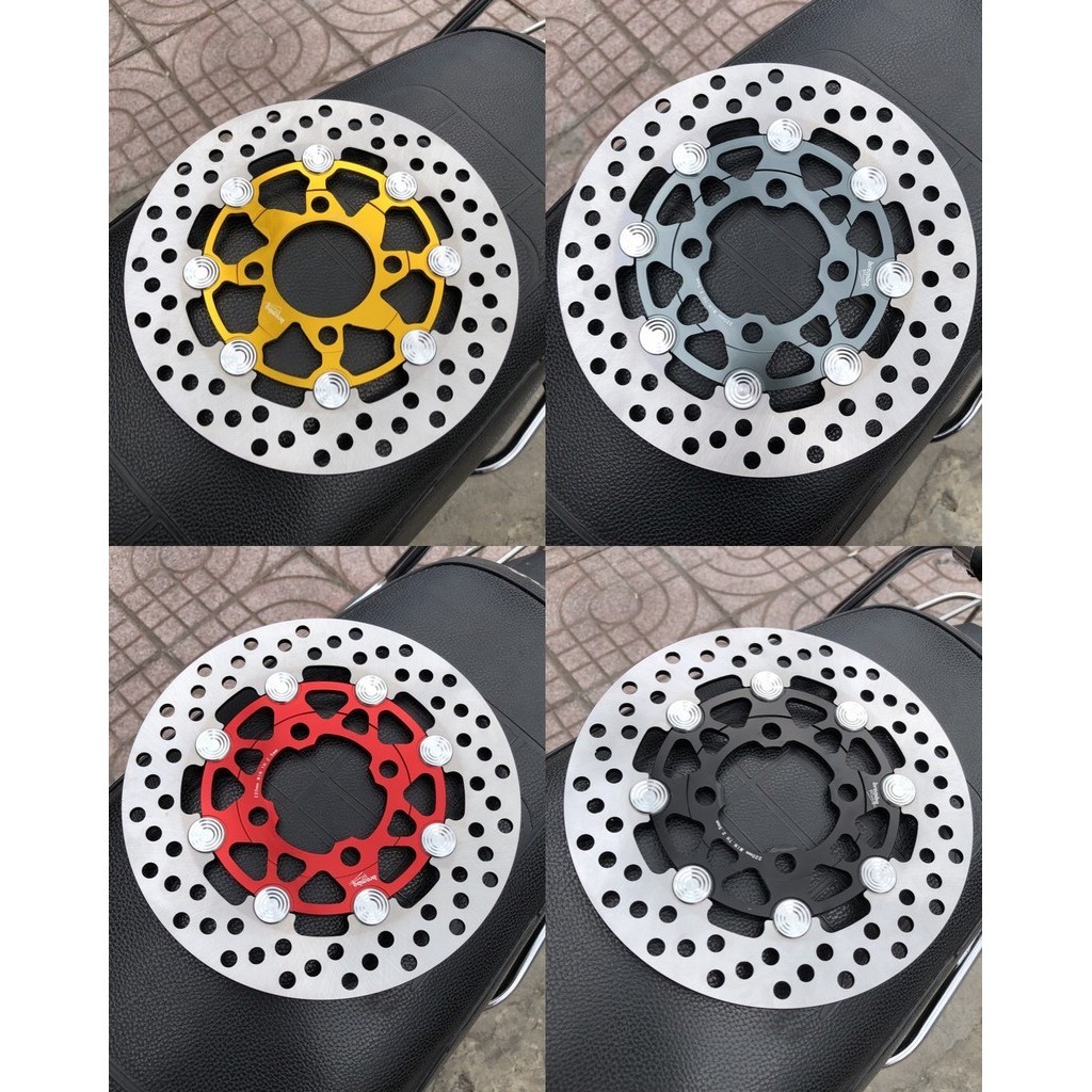 Đĩa thắng trước Bremb , NVM size 220mm, khoen inox 304 _ Gắn cho xe đi mâm 4 lỗ Sirius ,Wave , Vision ,...