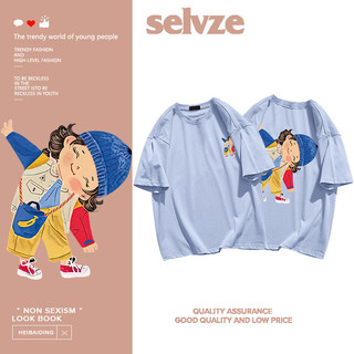 SELVZE Thời Trang Hoạt Hình Dễ Thương In Hình Cotton Nguyên Chất Áo Thun Tay Ngắn Retro Rời Casual Top Nữ