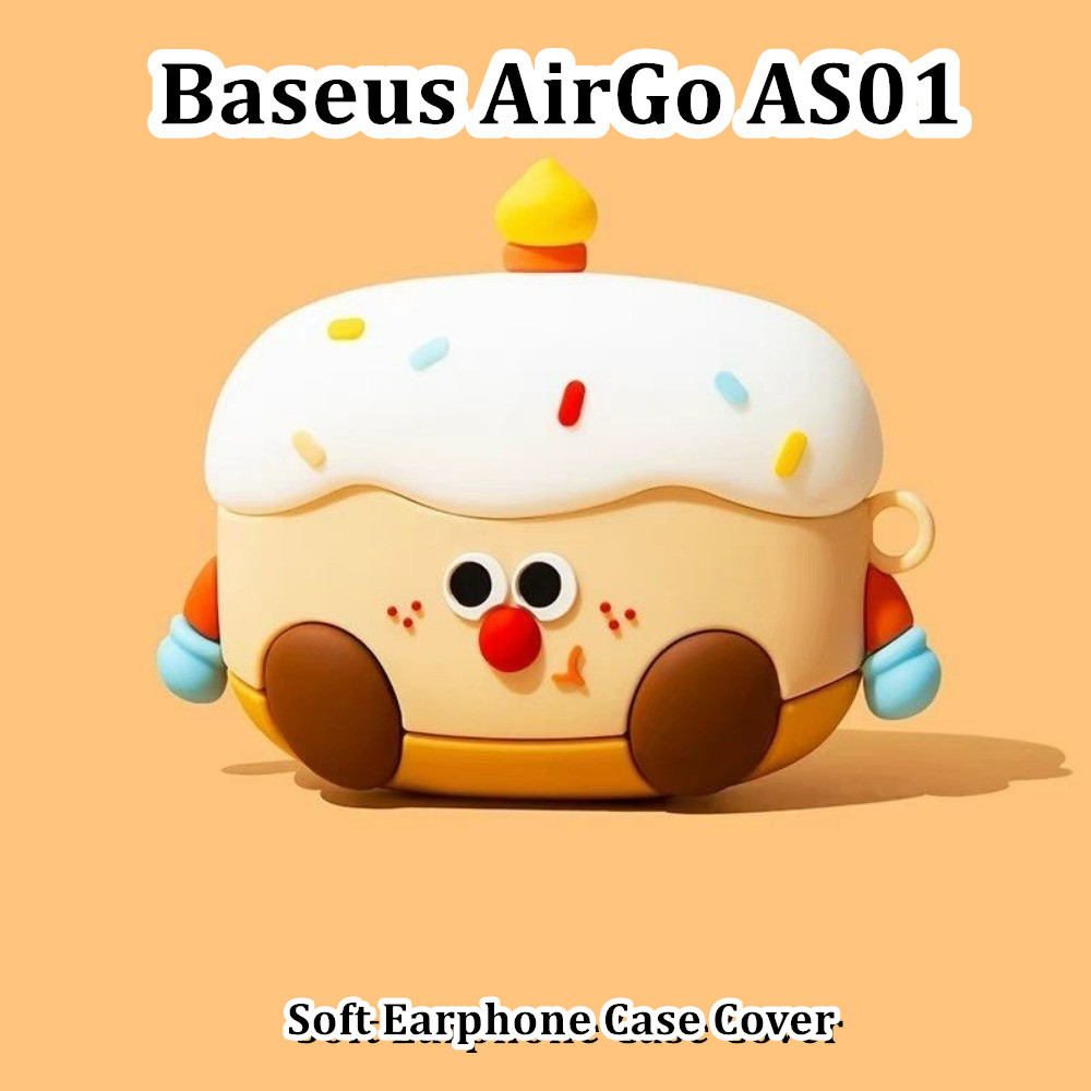 [Giao hàng nhanh] Dành cho vỏ Baseus AirGo AS01 Ý tưởng hợp thời trang Vỏ tai nghe silicon mềm hoạt 