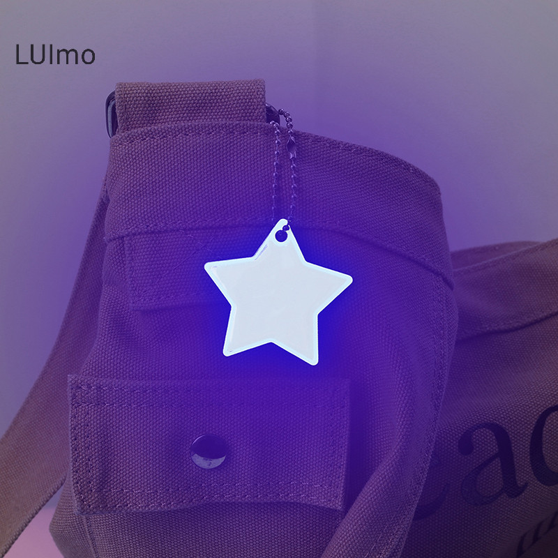 Luimo Sáng Tạo Nhiều Màu Sắc Ngôi Sao Phản Quang Móc Khóa Mặt Dây Chuyền Ba Lô Trang Trí Phụ Kiện Thời Trang Cảnh Báo Đêm Ngôi Sao Móc Khóa Quà Tặng SBS