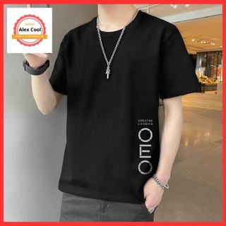 Áo phông nam tay áo thun nam, ngắn cổ tròn chất thun lạnh co giãn 4 chiều hình - alex cool
