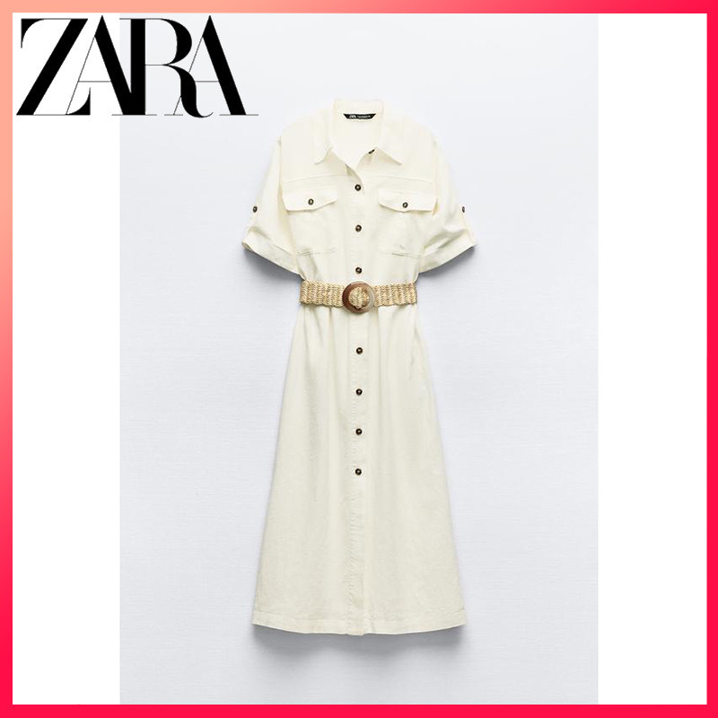 Váy Midi nữ mới ZARA có thắt lưng