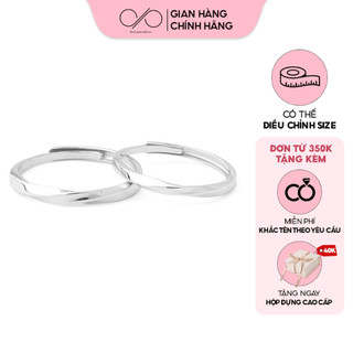 Nhẫn Đôi Bạc S925 DREAMSILVER Be With Me Chỉnh Được Size Phong Cách Thanh Lịch Đơn Giản ND030
