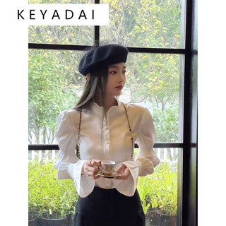 Áo Sơ Mi Lụa Trắng Tay Dài Dáng Rộng Phong Cách Pháp Thời Trang Mùa Thu Cho Nữ
