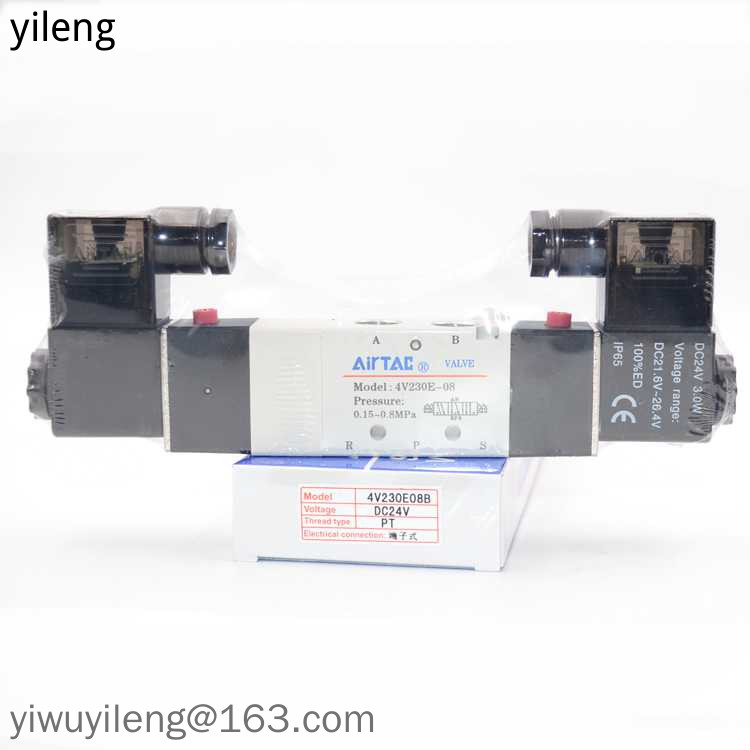 Van điện từ AIRTAC AIRTAC 4V Series 4V330C-10 4V230C-08 Van điện từ không khí 5 / 3 chiều
