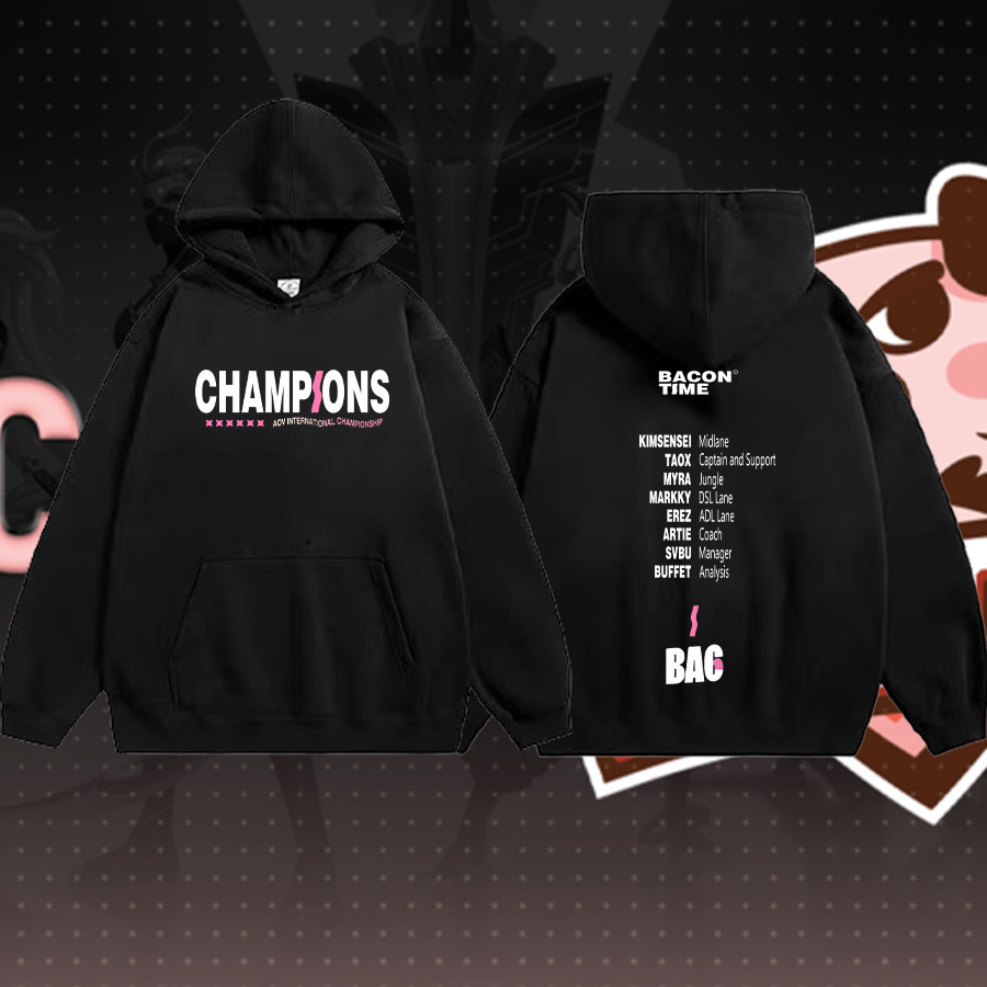 2025 Bacon Time Championship TEE AIC hoodie 002 Vải có thể mặc cả nam và nữ đều thoải mái khi mặc. K