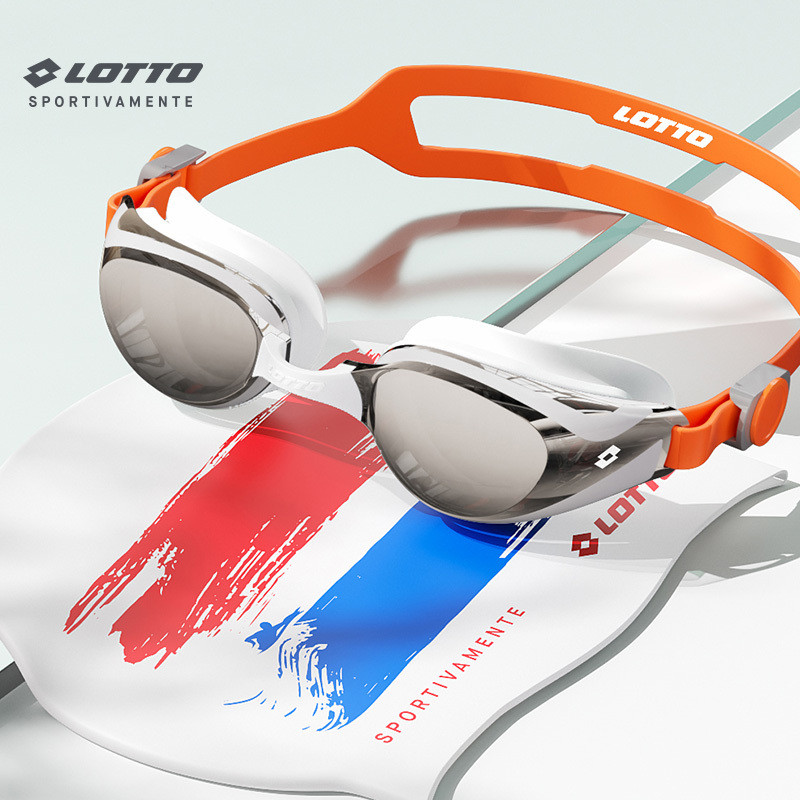 Kính bơi lotto / lotto Khung giữa HD Chống Thấm Nước Chống Sương Mù Nam Nữ Bơi Người Lớn Cận Thị Mũ 