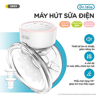 Dr.isla - Máy Hút Sữa Không Dây 180ml Rảnh Tay BPA Free 4 Chế Độ Và 12 Cấp Độ Hút EB29