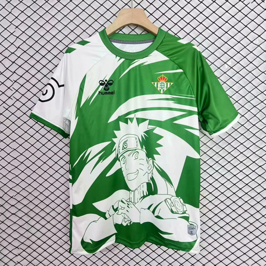 Áo bóng đá nam phiên bản đồng thương hiệu Real Betis Naruto 2025