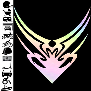 Đẹp Trai Tam Giác Rỗng Biểu Tượng Độc Đáo Bóng Phản Quang Chống Thấm Nước Miếng Dán Tám Màu Laser Xe Máy Xe Máy Điện Sửa Đổi Miếng Dán Mũ Bảo Hiểm Notebook Hành Lý Miếng Dán Trang Trí