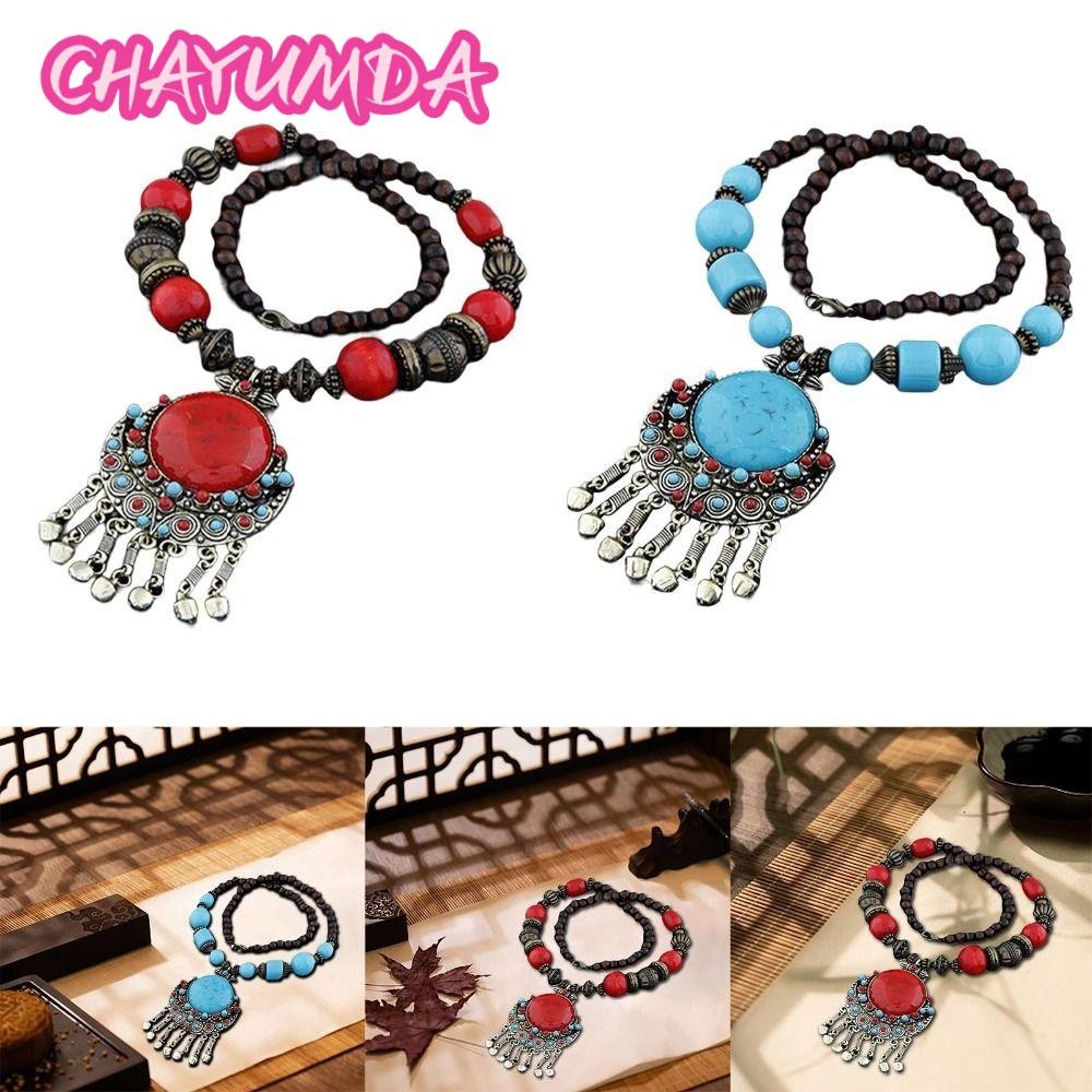 Chayumda Vòng Cổ Bohemian, Quà Tặng Hợp Kim Bohemian Mặt Dây Chuyền Vòng Cổ, Thời Trang Vintage Tran