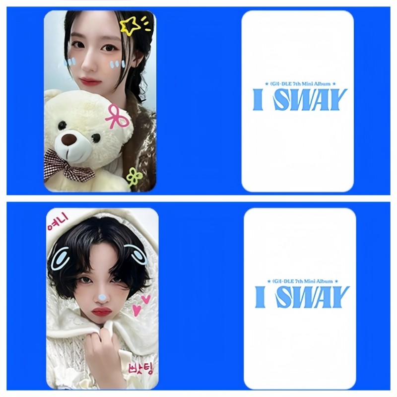 3-6 Cái / bộ GIDLE I SWAY MINNIE HER Lomo Card 2025 Mùa chào mừng BAKESHOP Phát sóng Photocards (G) 