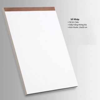 Giấy Nháp Học Sinh HXGS Giá Rẻ - 50 Tờ Trắng Trơn A5, Tiện Lợi Ghi Chú, Tính Toán, Luyện Thi