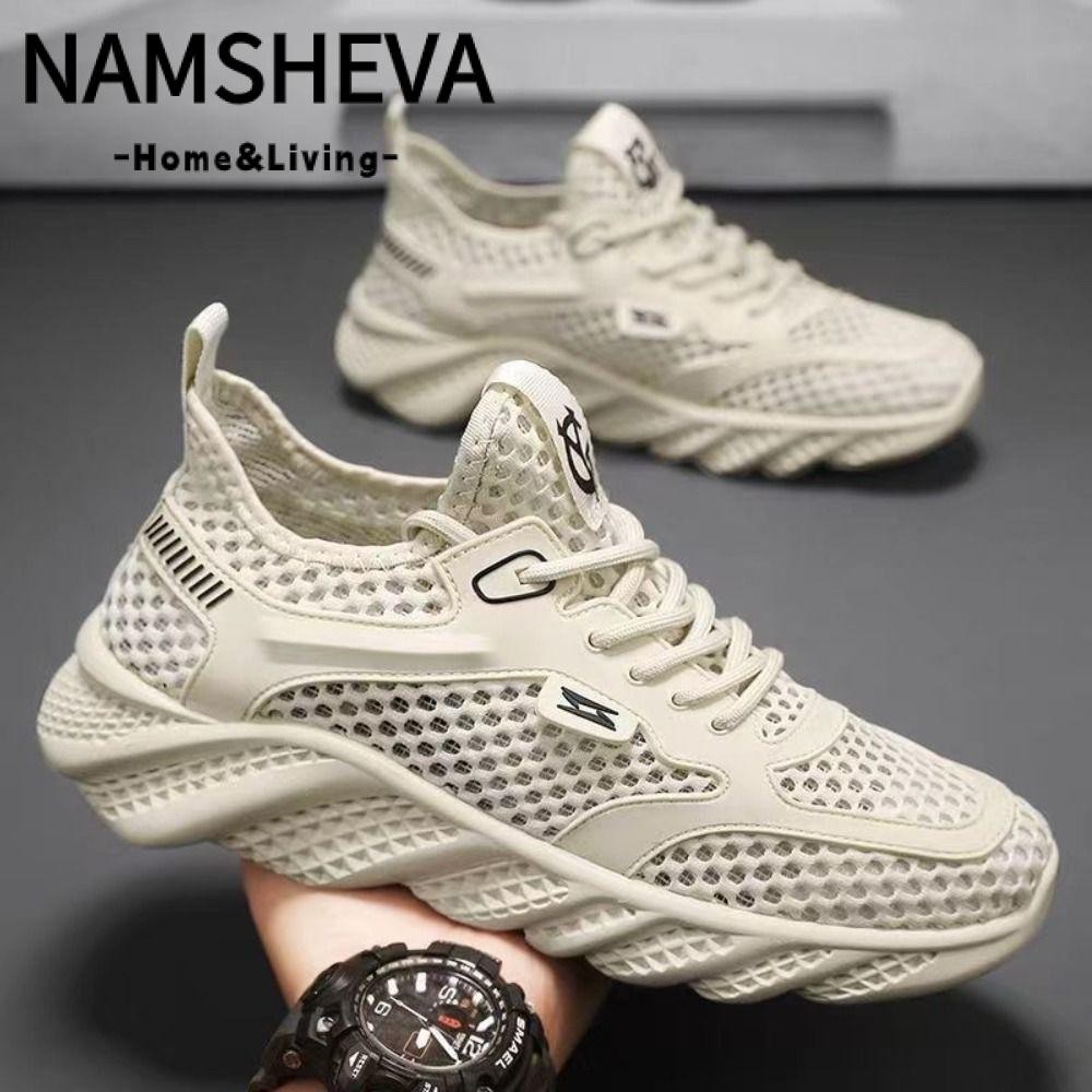 Giày Lưới Rỗng NAMSHEVA, Giày EVA PVC Siêu Thoáng Khí, 41 / 42 Đen Xanh Be Giày Đi Bộ Nam Nữ