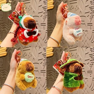 New Style Capybara Plush Keychain Bag Pendant Creatuve Fluffty Animals Keyring Kawaii Stuffed Doll Keychains Birthday Gift