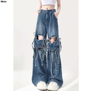  Heza quần ống rộng quần nữ jean Minimalist Thời trang Popular Comfortable WNK2440SCR 16Z240417 