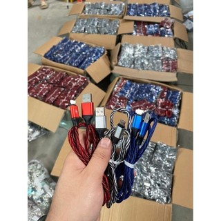 Cáp sạc nhanh 2a vằn bọc dù chống đứt dài 1m *