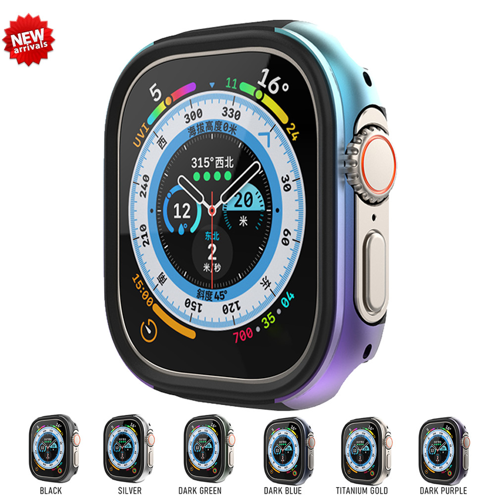 Hợp kim kẽm Mờ Bảo vệ chống nước Vỏ màu titan tương thích với Apple Watch Ultra 2 49mm IWatch Series