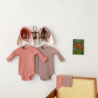 Quần Áo Bé Quần Áo Bé Trai Bé Gái Bé Gái Quần Áo Bé Dễ Thương Cho Bé Xuân Thu Phong Cách Mới Tai Thỏ Jumpsuit Ren Đáy Áo Liền Quần