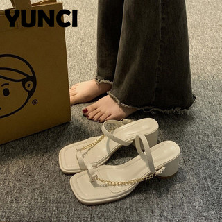 YUNCI Giày Cao Gót Mũi Nhọn GIÀY SANDAL Thời Trang Mới 2023 Cho Nữ Chất lượng cao Đế chống sốc Thể thao Hợp thời FGL2440RJY 17Z240423