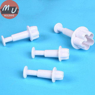 Mulinhe 4 cái / bộ khuôn làm bánh diy hình hoa 3d cắt bánh quy khuôn bánh quy dụng cụ nhà bếp vn