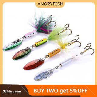 Angryfish Spinner Mồi Câu Cá Spinnerbait Cá Hồi Mồi Câu Cá Có Hộp Gói Cho Bass Cá Hồi Crappie