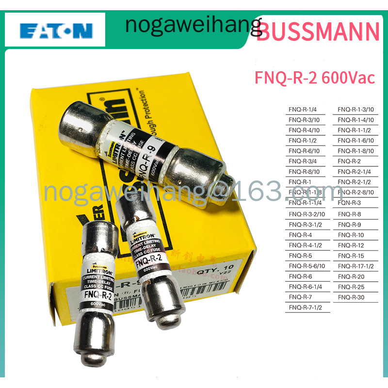 Bảo vệ cầu chì Bussmann FNQ-R-1-2-3-4-5-6-7-8-9-10-12-15-20-25-30 600V bảo vệ cầu chì