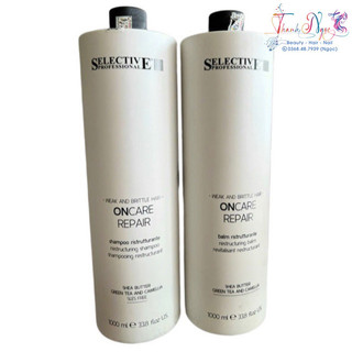 Gội xả phục hồi cực mạnh dành cho tóc hư tổn ONCARE Repair Restructuring Selective 1000mlx2 - TN