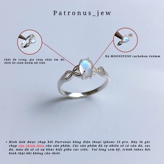 Nhẫn moonstone bướm bạc 925 nmbo21b de luna jewelry