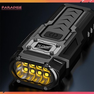 Đèn pin LED COB Đèn Flash có thể sạc lại USB với đèn pin hiển thị nguồn