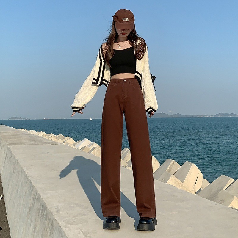 Quần Kaki Nữ Trơn Ống Rộng Dáng Suông Cạp Cao 5 Màu Dễ Phối Đồ Phong Cách Hàn Quốc Đầy Đủ 3 Size S M L | BigBuy360 - bigbuy360.vn