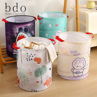 Bdo Giỏ giặt bẩn ký túc xá giỏ giặt bẩn lưu trữ đồ chơi giỏ búp bê đồ chơi xô lưu trữ có thể gập lại