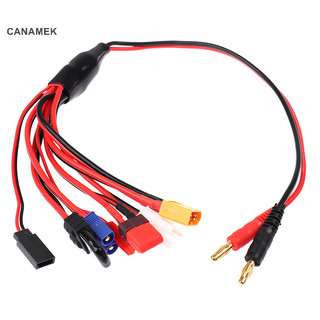 Canamek Bộ sạc 8 trong 1 4.0mm Banana Adapter Connector Splitter Cable cho TRX, Tamiya CSF