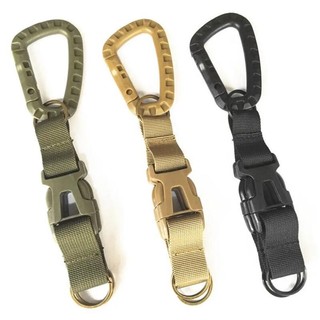 Móc Khóa Giá Đỡ Bánh Răng Móc Khóa Kẹp Nylon Webbing Phát Hành Nhanh Khóa Molle Túi Đính Kèm Kim Loại Carabiners Móc Khóa