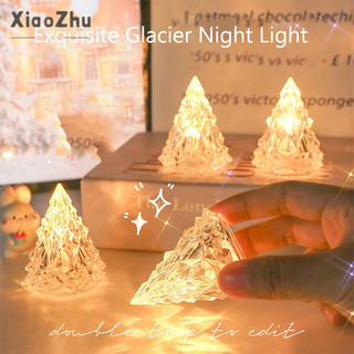 xiaozhubangchu Giáng sinh tảng băng ánh sáng ban đêm phòng ngủ đầu giường ngủ ký túc xá sinh viên máy tính để bàn sáng tạo trang trí đồ trang trí không khí ánh sáng