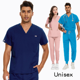 Unisex Đồng Phục Y Tế Nam Nữ Điều Dưỡng Quần Áo Làm Đẹp Trang Phục Y Tá Tẩy Tế Bào Chết Bộ Bác Sĩ Nha Sĩ Bảo Hộ Lao Động Lâm Sàng Áo Quần
