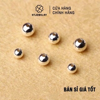 Bạc s925: hạt bi bạc trơn 3mm không hoa văn htjewelry ph586