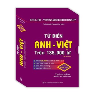 Sách - Từ điển Anh - Việt trên 135.000 từ (bìa cứng) (MT)