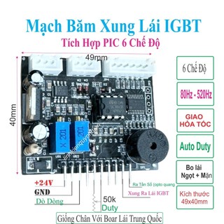 Mạch băm xung lái igbt tích hợp 2 in 1 uc3842 + pic 6 chế độ - linhkienquynhdien