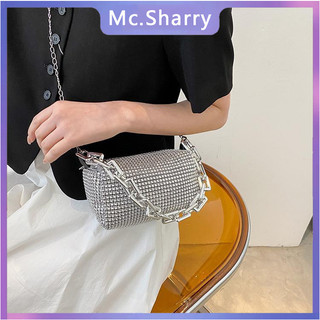 Túi đeo chéo Mini đầy đủ kim cương giả thời trang Túi đeo vai dây chuyền màu trơn Túi đeo chéo hoàn hảo để sử dụng hàng ngày