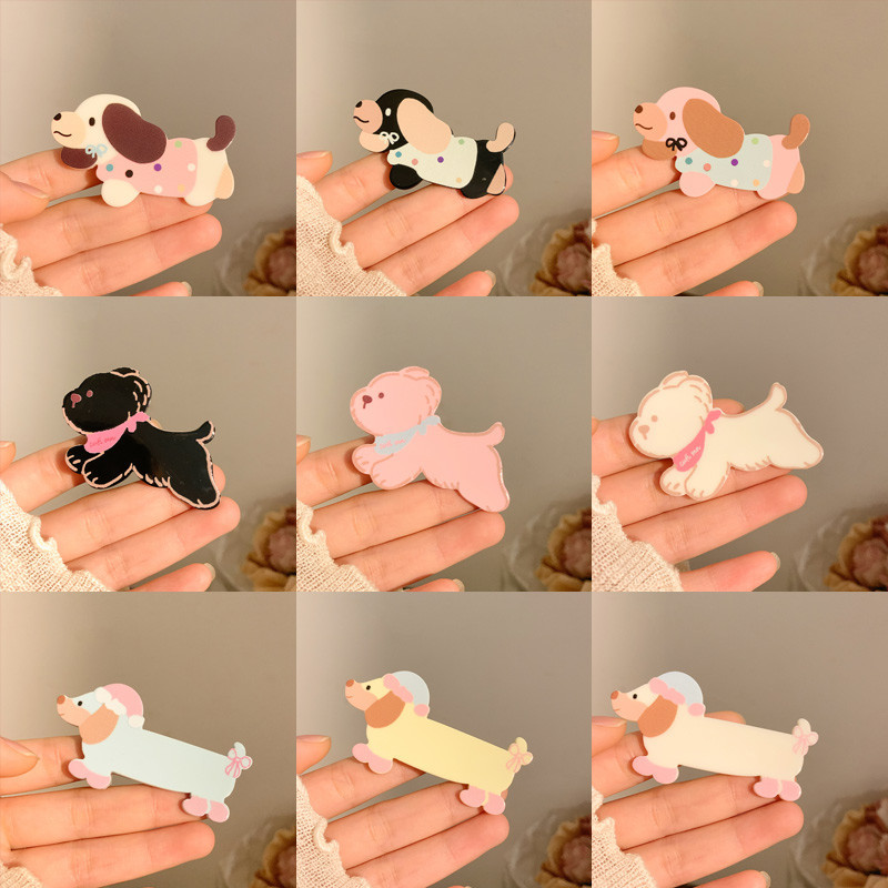 Dễ Thương Hakimi Puppy Kẹp Tóc Nữ Vui Nhộn Viền Bên Kẹp Tóc Mũ Đội Đầu